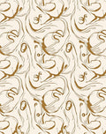 Gold Flowing Lines Swirl Abstract Rug