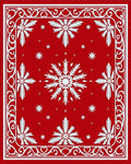 Classic Red Snowflake Scroll Rug