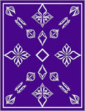 Royal Purple White Ornate Diamond Medallion Rug