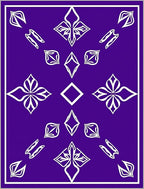 Royal Purple White Ornate Diamond Medallion Rug