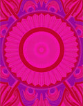 Vibrant Pink Mandalas Swirl Rug