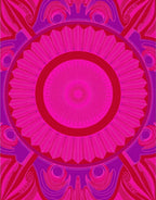 Vibrant Pink Mandalas Swirl Rug