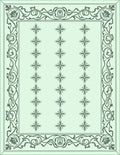 Pale Green Floral Bordered Rug