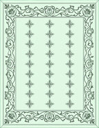 Pale Green Floral Bordered Rug