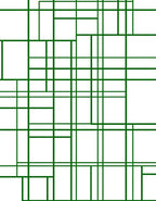 Monochromatic Green Grid Composition Rug