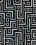 Monochromatic Maze Graphic Accents Rug
