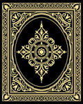 Golden Floral Border Medallion Rug