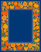 Orange Pumpkin Swirl Border Rug
