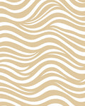 Sandy Beige Swirls Stripe Weave Rug