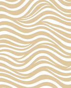 Sandy Beige Swirls Stripe Weave Rug