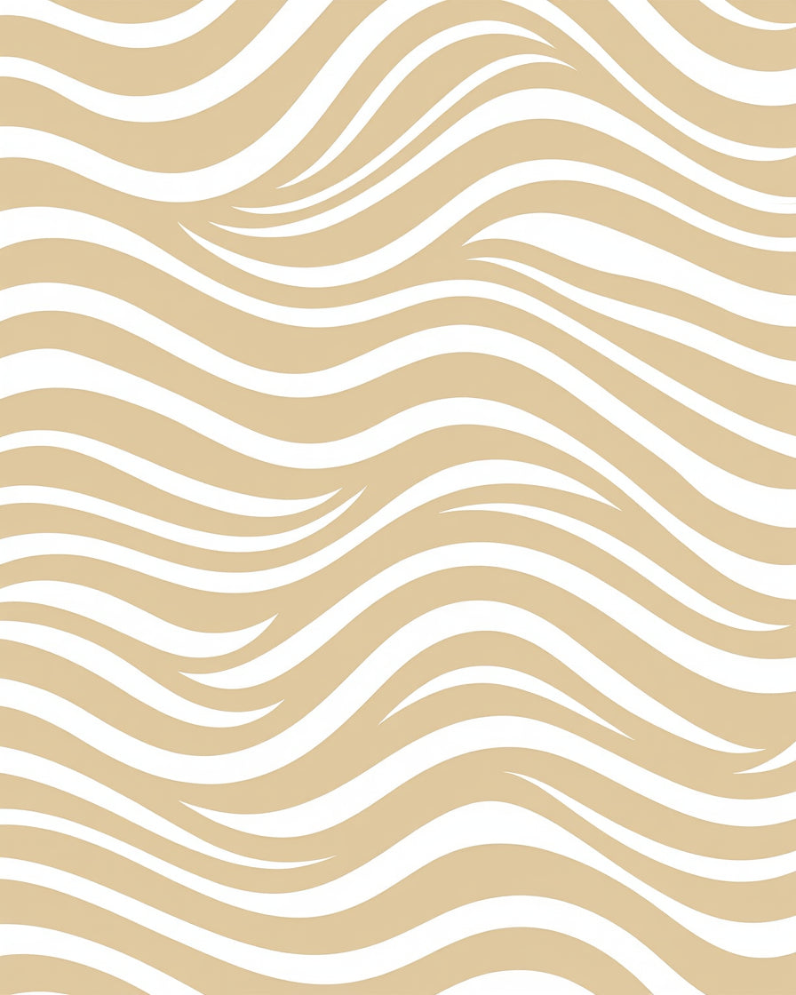 Sandy Beige Swirls Stripe Weave Rug