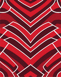 Bold Red Chevron Swirl Rug