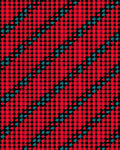Black Red Teal Houndstooth Checkered Rug