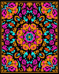 Vibrant Retro Mandala Floral Rug