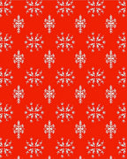 Red White Snowflake Classic Christmas Rug