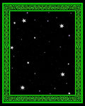 Neon Green Celestial Starry Night Rug