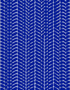 Deep Blue White Herringbone Textured Rug