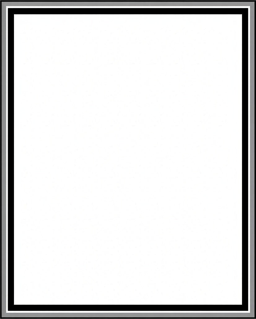 Modern Black Gray Border Rug