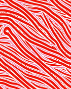 Vibrant Red Pink Zebra Stripe Rug
