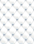 White Button Diamond Tufted Rug