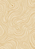 Golden Swirling Wood Grain Rug