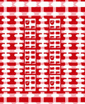 Red and White Gingham Checkered Squares Rug