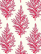 Crimson Leafy Branch Repeat Rug