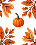 Cozy Autumn Pumpkin Leaf Garland Rug