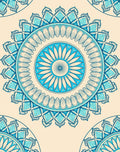 Sky Blue Medallion Mandala Rug