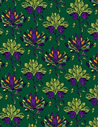Emerald Green Floral Swirl Accent Rug
