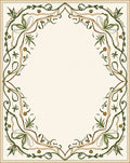 Art Nouveau Green Vine Border Rug
