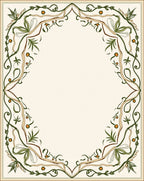 Art Nouveau Green Vine Border Rug