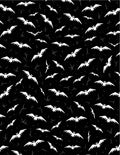 Black White Flying Bat Night Rug