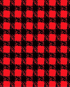 Crimson Black Buffalo Check Rug