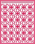 Red White Ornate Filigree Rug