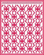 Red White Ornate Filigree Rug