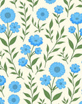 Sky Blue Daisy Meadow Rug