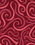 Crimson Swirl Abstract Waves Rug