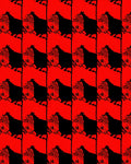 Bold Red Abstract Texture Stripe Rug