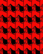Bold Red Abstract Texture Stripe Rug