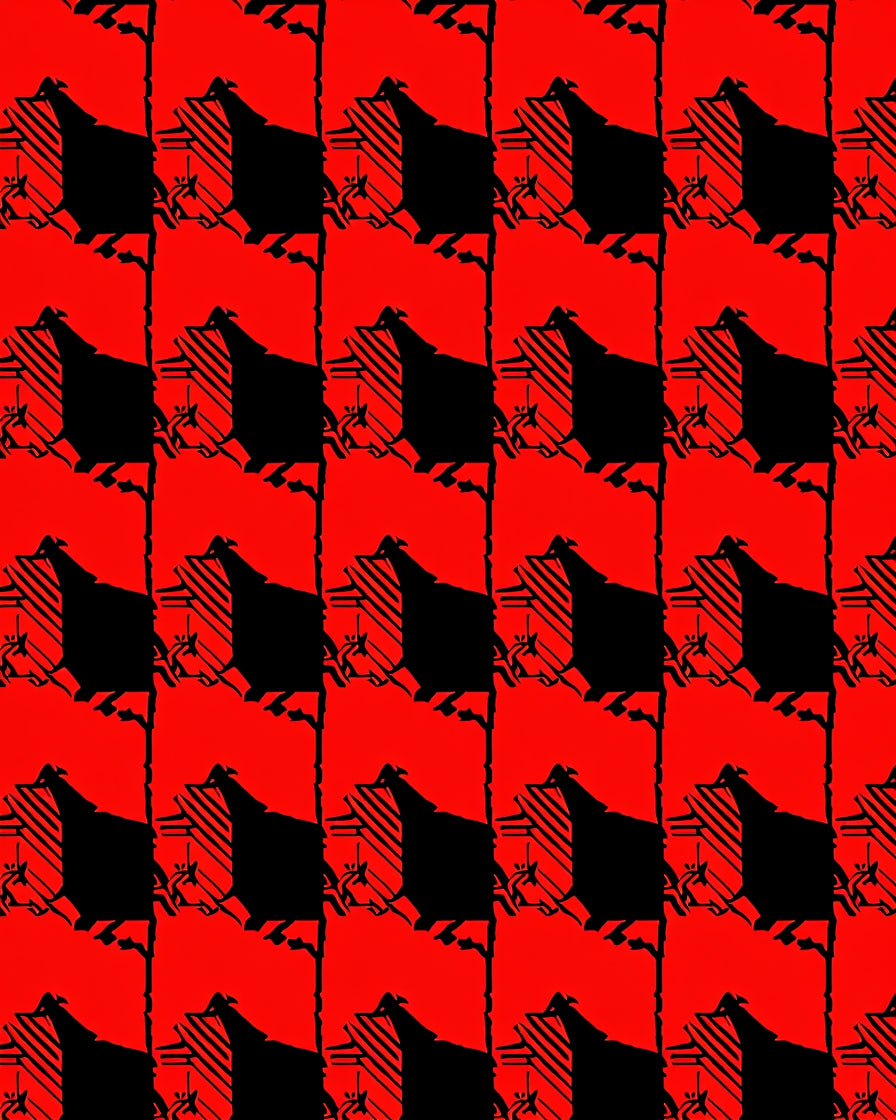 Bold Red Abstract Texture Stripe Rug