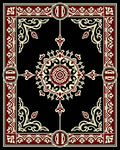 Crimson Ivory Ornate Floral Medallion Rug