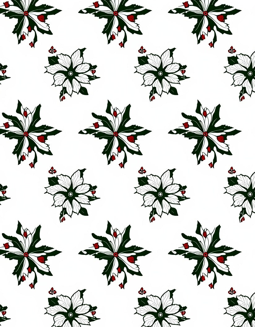 Crimson Green Floral Starburst Rapport Rug