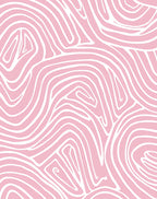 Soft Pink Swirling Lines Rug