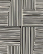 Black Cream Geometric Stripe Rug