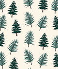 Forest Pine Leaf Collage Rug