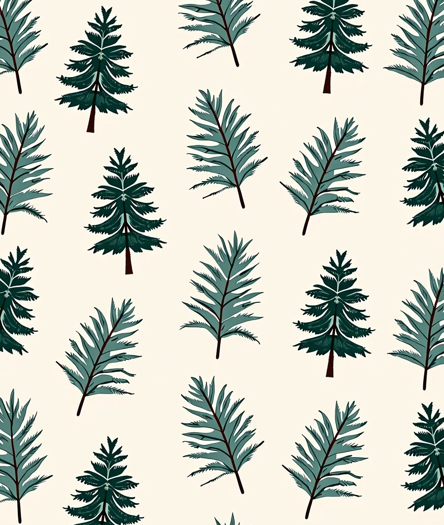 Forest Pine Leaf Collage Rug