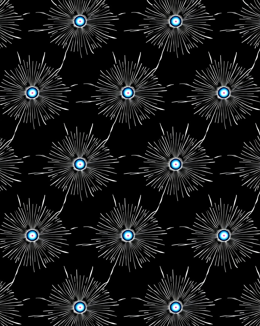 Radiant Blue Eyeburst Scatter Rug