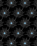 Radiant Blue Eyeburst Scatter Rug