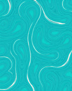 Aqua Swirl Ocean Current Rug
